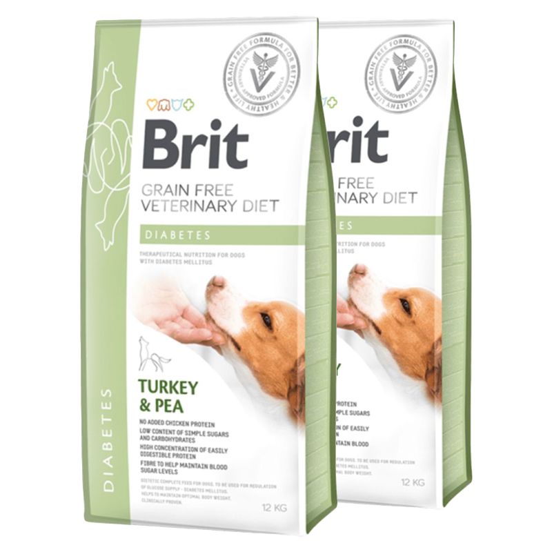 Brit Veterinary Diets GF dog Diabetes 2 x 12 kg
