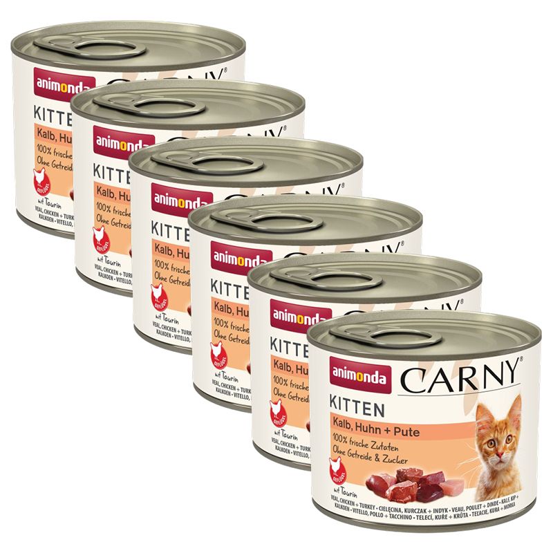 Animonda Carny Kitten - teleće, piletina i puretina 6 x 200 g