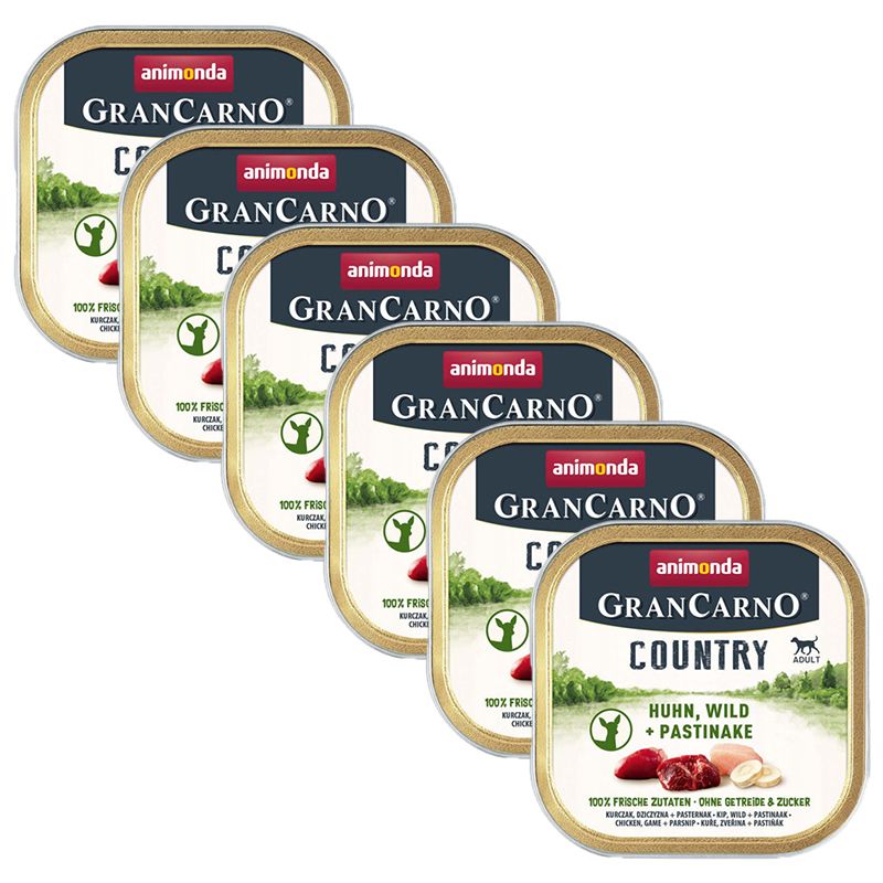 Animonda GranCarno Country Adult - piletina, divljač i peršun 6 x 150 g