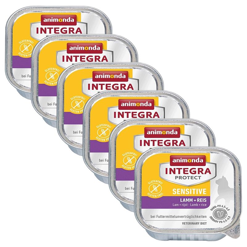 Animonda Integra Protect Cat Sensitive - janjetina s rižom 6 x 100 g