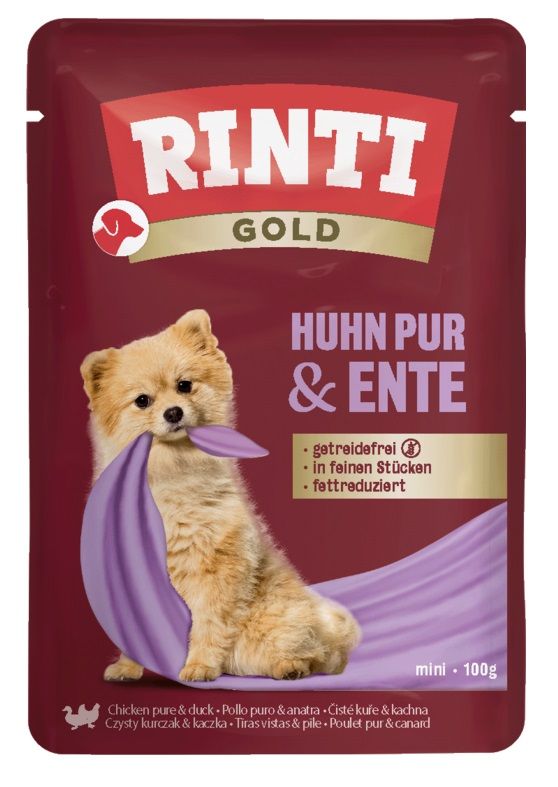 Konzerva RINTI GOLD PUR piletina & pačetina 100 g