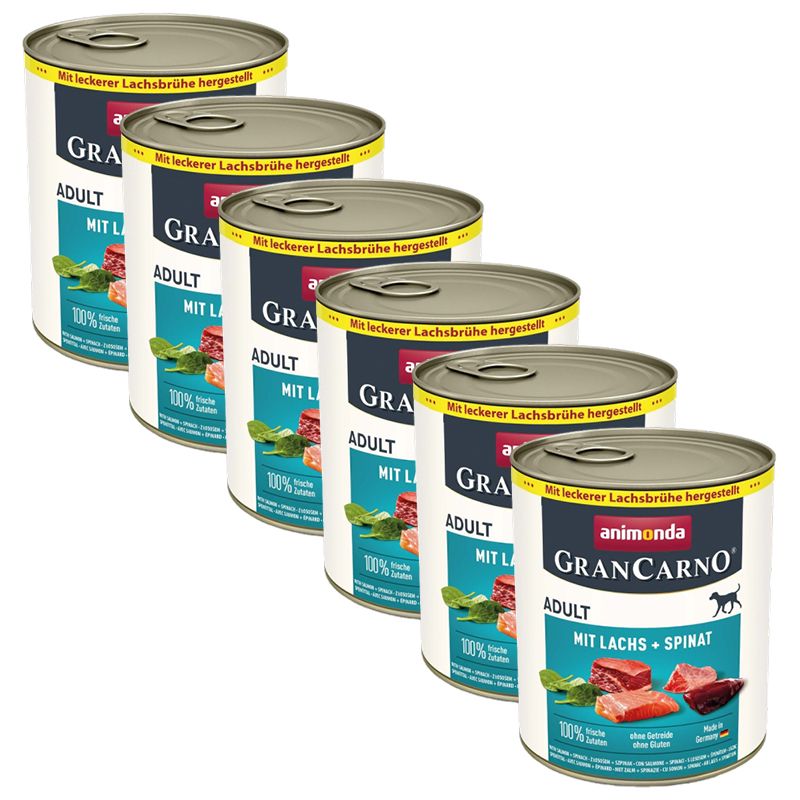 Animonda GranCarno Adult svinjetina, losos i špinat 6 x 800 g