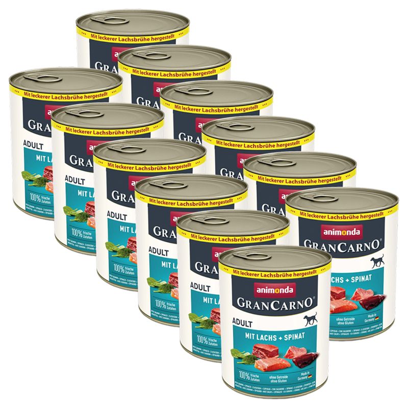Animonda GranCarno Adult svinjetina, losos i špinat 12 x 800 g