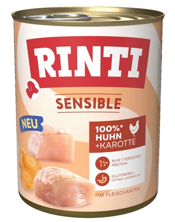 Konzerva RINTI SENSIBLE piletina & mrkva 800 g