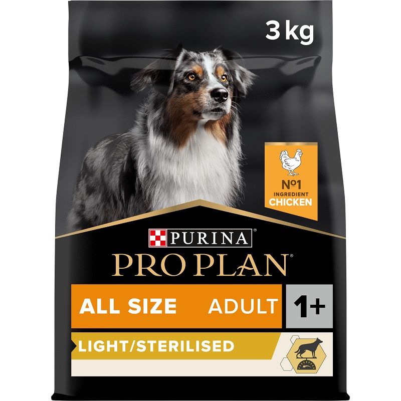 PRO PLAN ALL SIZES ADULT Light/Sterilised piletina 3 kg