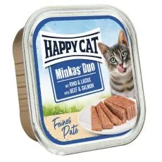 Happy Cat Minkas DUO Pa&scaron;teta govedina & losos 100 g