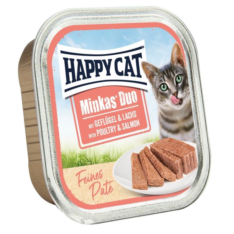 Happy Cat Minkas DUO Pašteta perad i losos 100 g