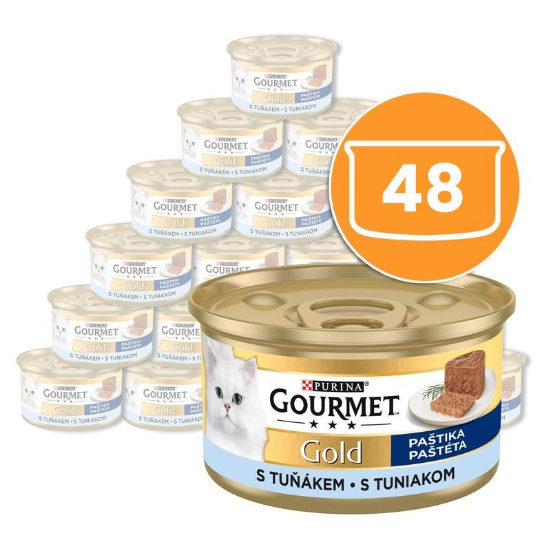 Konzerva Gourmet GOLD - pašteta s tunjevinom, 48 x 85g