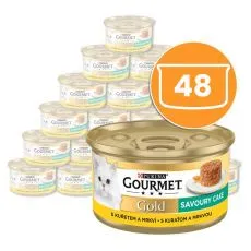 Konzerva Gourmet GOLD - Slani kolač s piletinom i mrkvom 48 x 85g