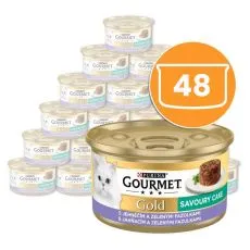 Konzerva Gourmet GOLD - Slani kolač s janjetinom i zelenim mahunarkama 48 x 85g