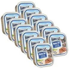 Happy Cat Minkas DUO Pa&scaron;teta govedina & losos 12 x 100 g