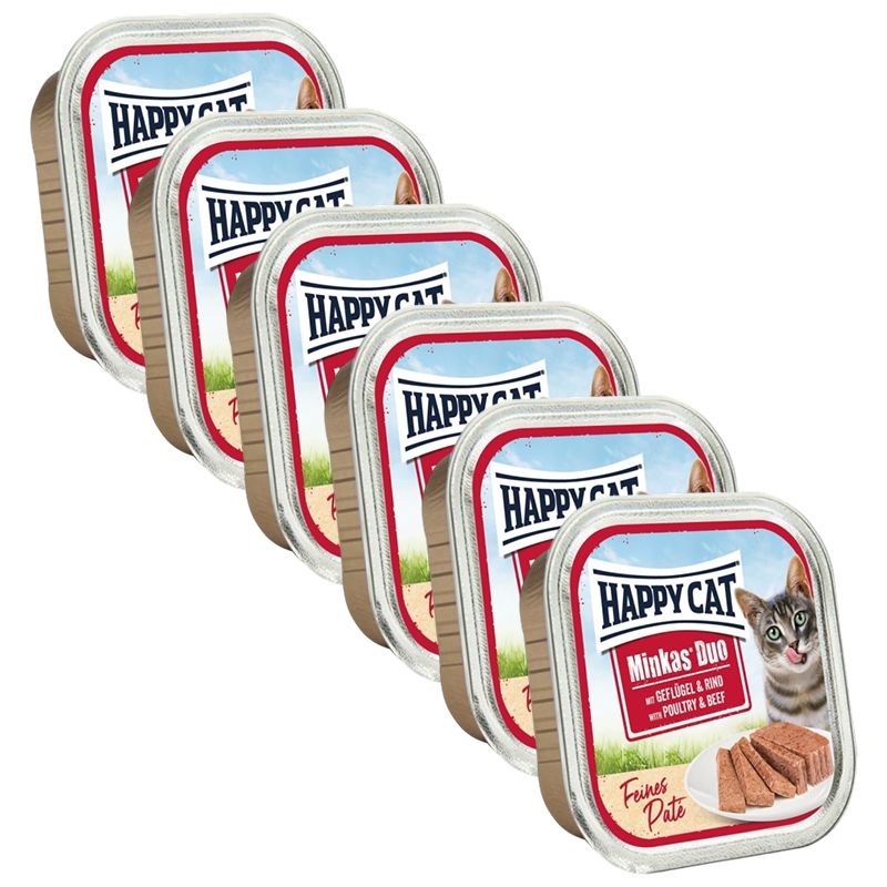 Happy Cat Minkas DUO Pašteta perad i govedina 6 x 100 g