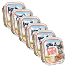 Happy Cat Minkas DUO Pa&scaron;teta piletina & losos 6 x 100 g