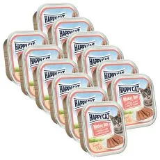 Happy Cat Minkas DUO Pa&scaron;teta perad i losos 12 x 100 g