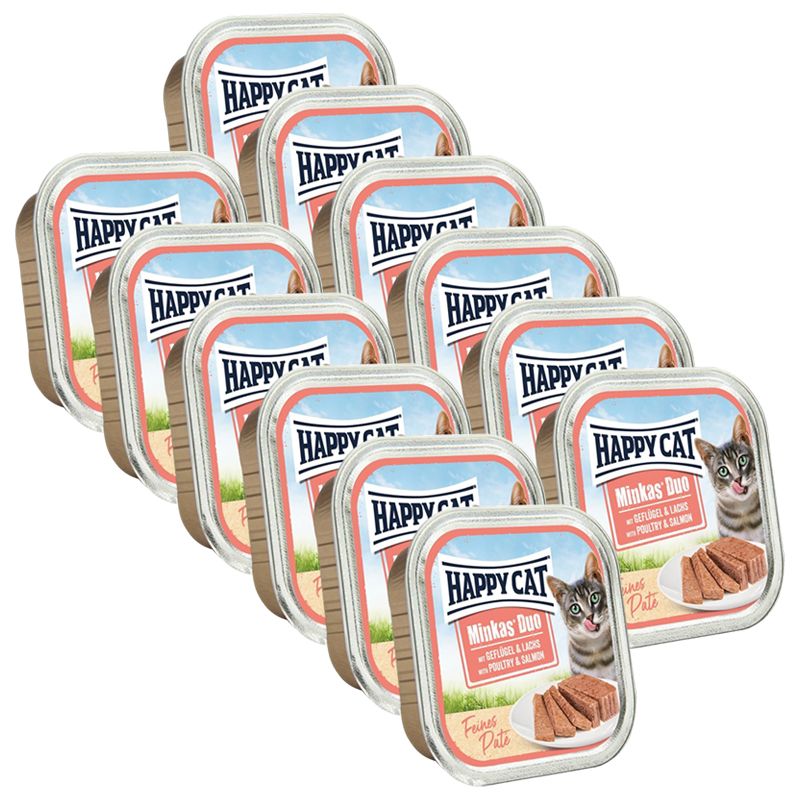 Happy Cat Minkas DUO Pašteta perad i losos 12 x 100 g