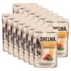 Shelma Cat Konzerva piletina-paradajz-bilje u umaku 14 x 85 g