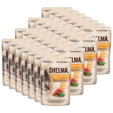 Shelma Cat Konzerva piletina-paradajz-začinsko bilje u umaku 28 x 85 g