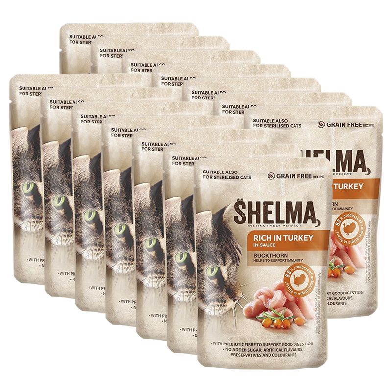 Shelma Cat Konzerva purica-krkavac u umaku 14 x 85 g