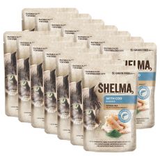 Shelma Cat Konzerva s tunom i spirulinom u umaku 14 x 85 g