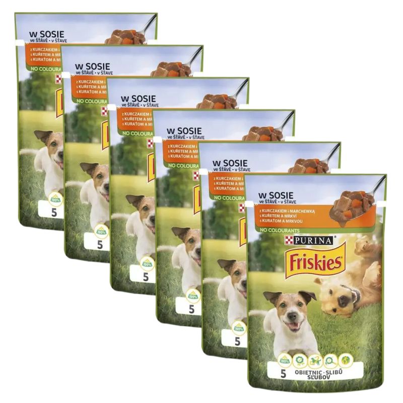 FRISKIES Adult vrećica s piletinom i mrkvom u umaku 6 x 85 g