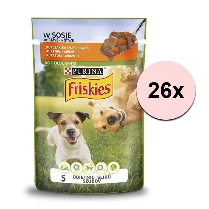 FRISKIES Adult vrećica s piletinom i mrkvom u umaku 26 x 85 g