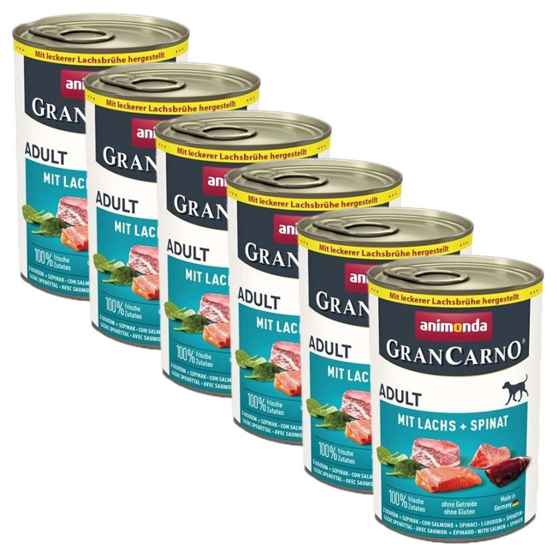 Animonda GranCarno Adult svinjetina, losos i špinat 6 x 400 g