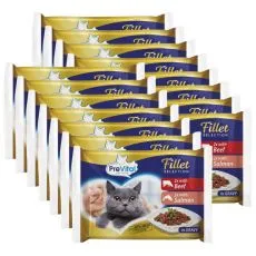 PreVital Fillet Selection Konzerva govedina/losos u umaku 60 x 85 g