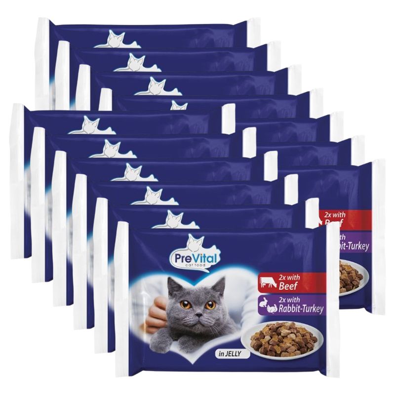 PreVital Cat Konzerva govedina/zec-turkey u želeu 52 x 100 g