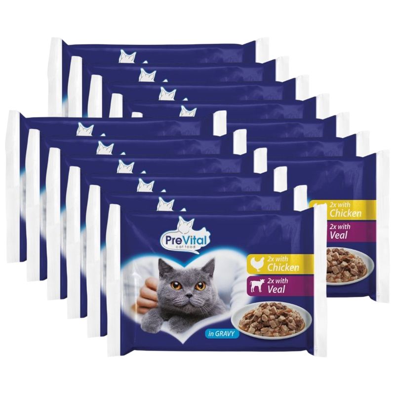 PreVital Cat Konzerva piletina/junetina u umaku 52 x 100 g