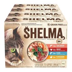 Shelma Cat Konzerva meso i riba u umaku 48 x 85 g