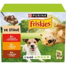 FRISKIES ODRASLI multipak s govedinom, piletinom i janjetinom u umaku 24 x 85 g