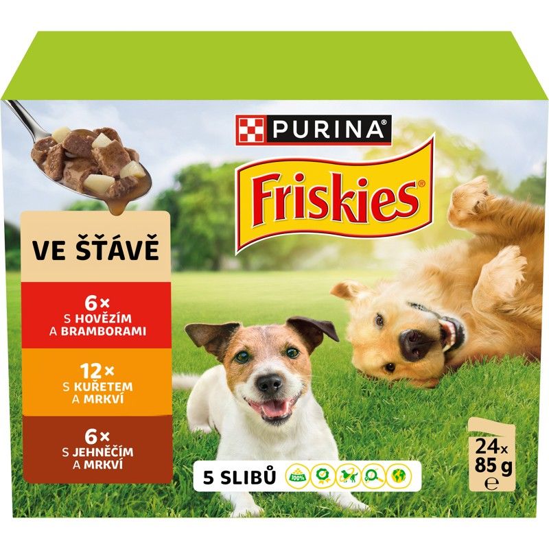 FRISKIES ODRASLI multipak s govedinom, piletinom i janjetinom u umaku 24 x 85 g