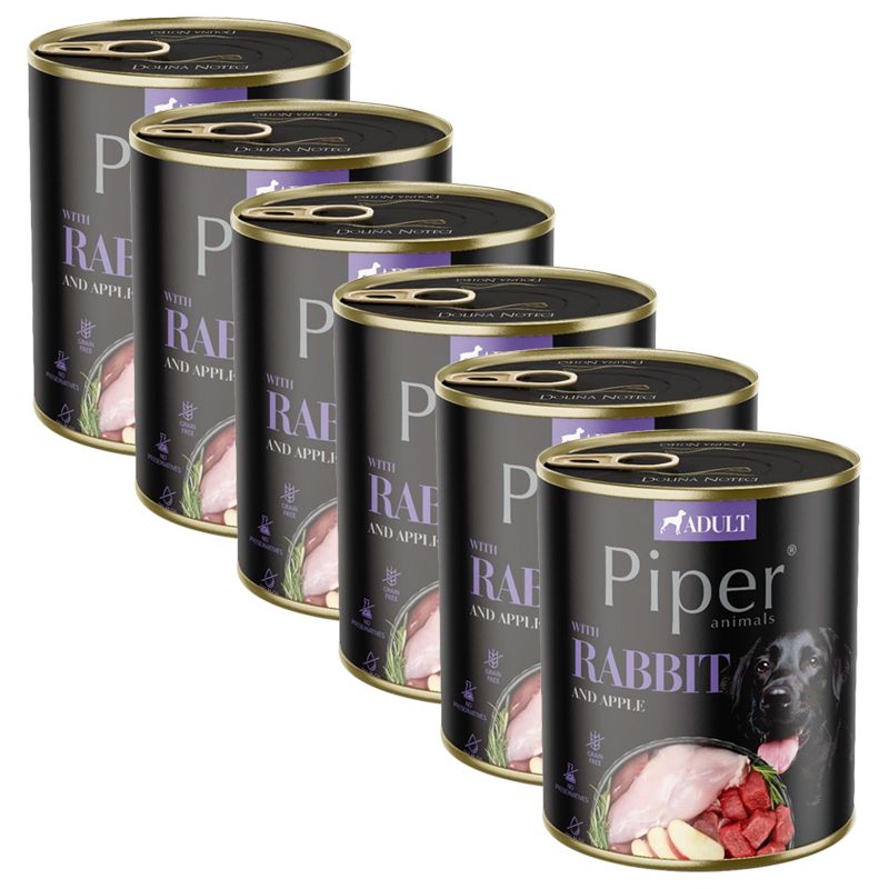 Konzerva Piper Adult s kunićem i jabukom 6 x 800 g
