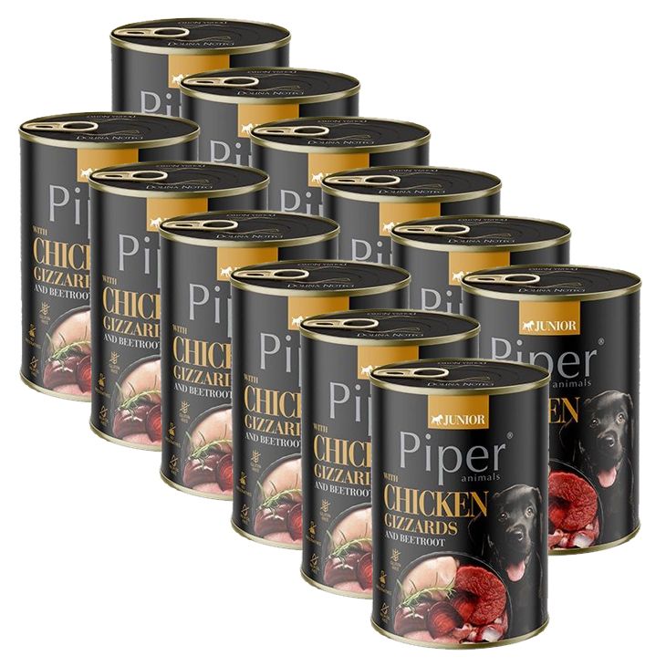 Konzerva Piper Junior pileći želuci i crvena repa 12 x 400 g