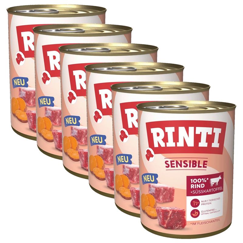 Konzerva RINTI SENSIBLE govedina & slatki krumpir 6 x 800 g