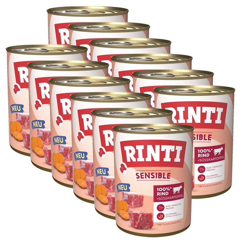 Konzerva RINTI SENSIBLE govedina & slatki krumpir 12 x 800 g