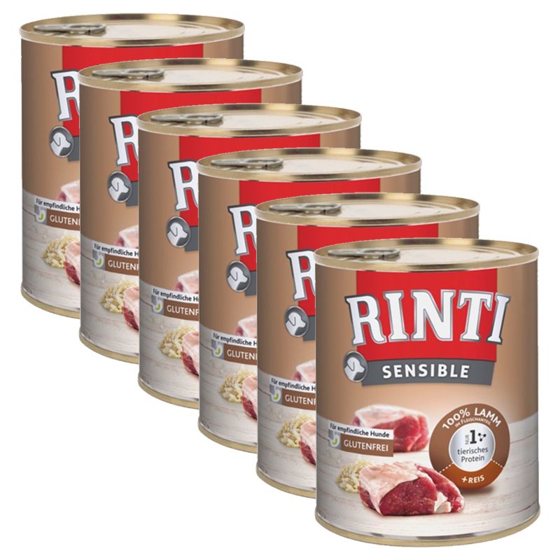 Konzerva RINTI SENSIBLE janjetina & riža 6 x 800 g