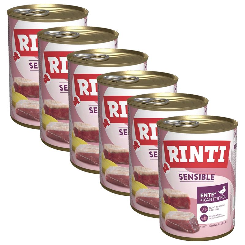 Konzerva RINTI SENSIBLE patka, jetra & krumpir 6 x 400 g