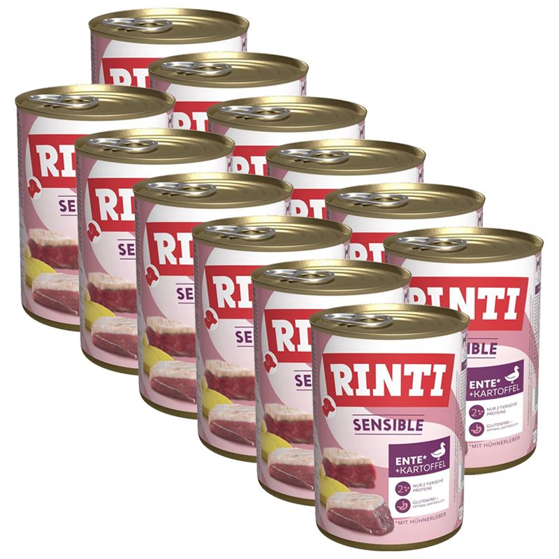 Konzerva RINTI SENSIBLE patka, jetra & krumpir 12 x 400 g