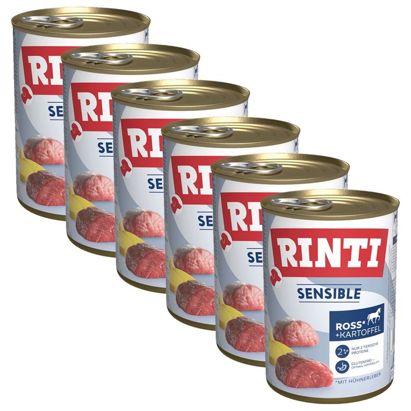 Konzerva RINTI SENSIBLE konj, jetra & krumpir 6 x 400 g