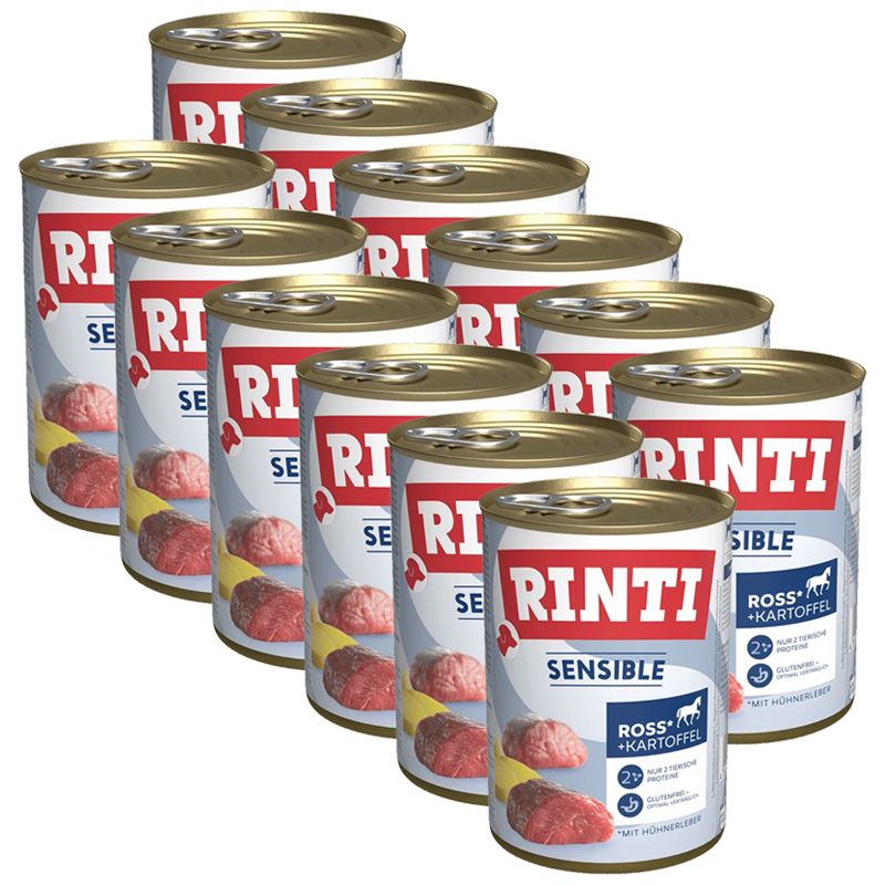 Konzerva RINTI SENSIBLE konj, jetra & krumpir 12 x 400 g