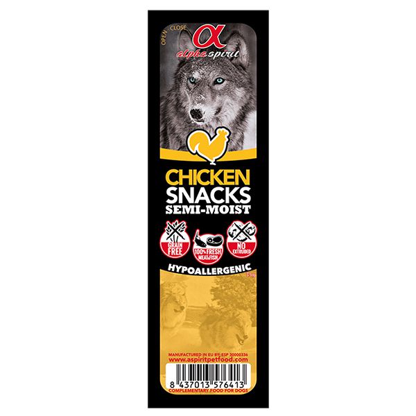 ALPHA SPIRIT Snacks kocke - piletina, 35g