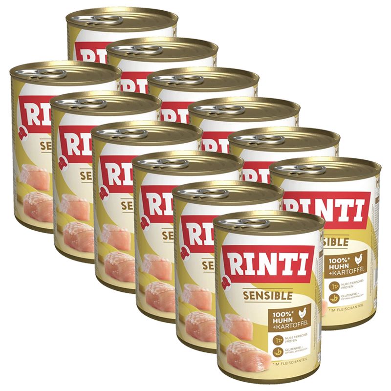 Konzerva RINTI SENSIBLE piletina & krumpir 12 x 400 g