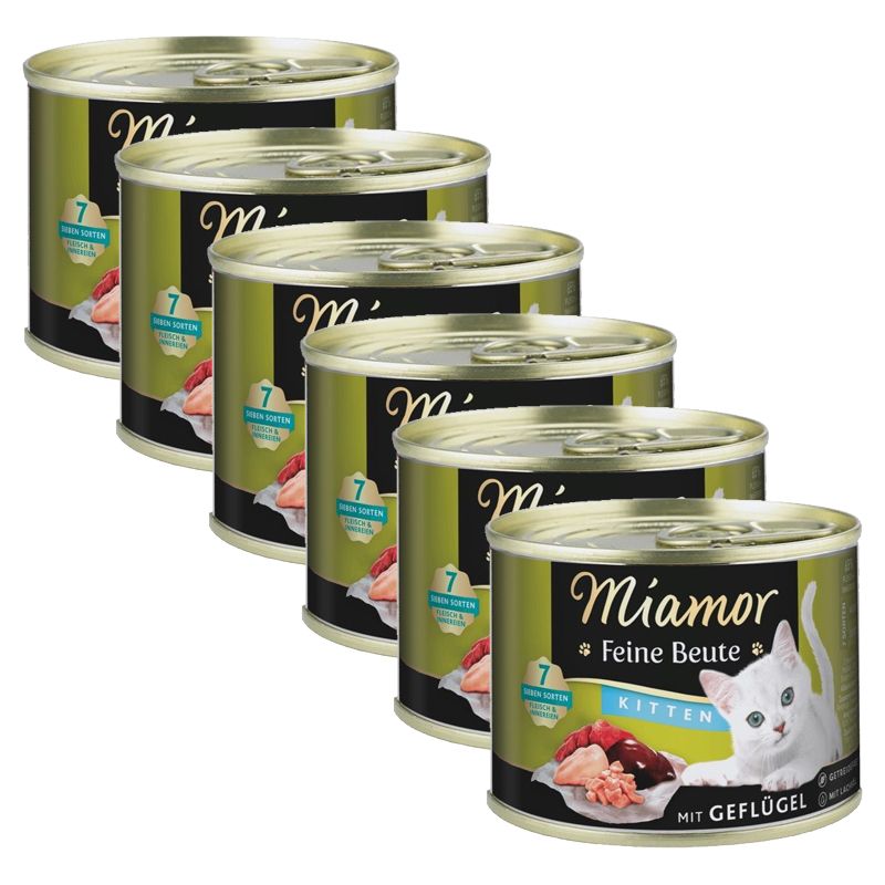 Miamor Feine Beute Kitten s piletinom 6 x 185 g