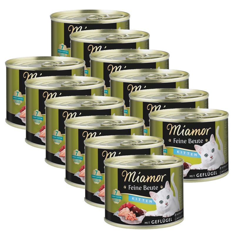 Miamor Feine Beute Kitten s piletinom 12 x 185 g