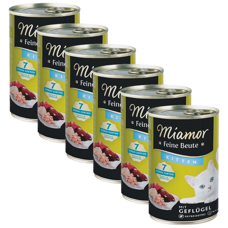 Miamor Feine Beute Kitten s piletinom 6 x 400 g