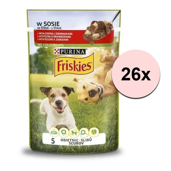 FRISKIES Adult vrećica s govedinom i krumpirom u umaku 26 x 85 g