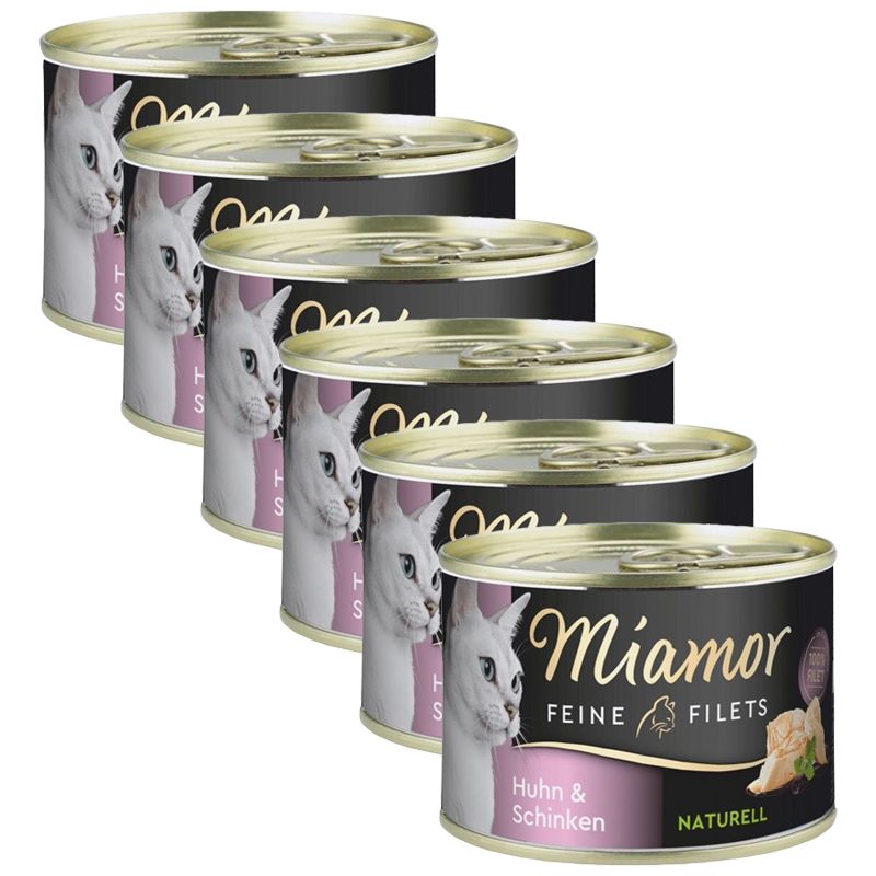 Miamor Feine Filets Naturell piletina & šunka 6 x 156 g