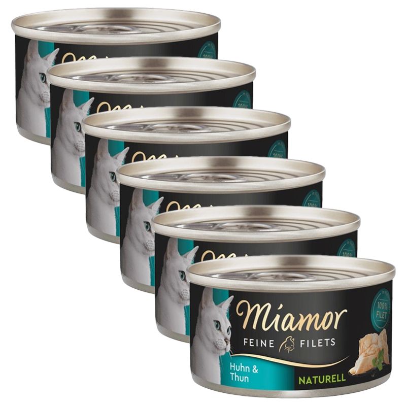 Miamor Feine Filets Naturell piletina & tuna 6 x 80 g