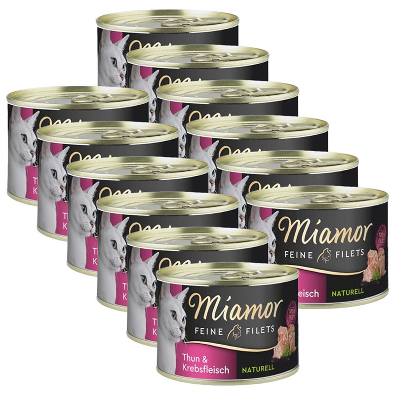 Miamor Feine Filets Naturell tuna & rak 12 x 156 g